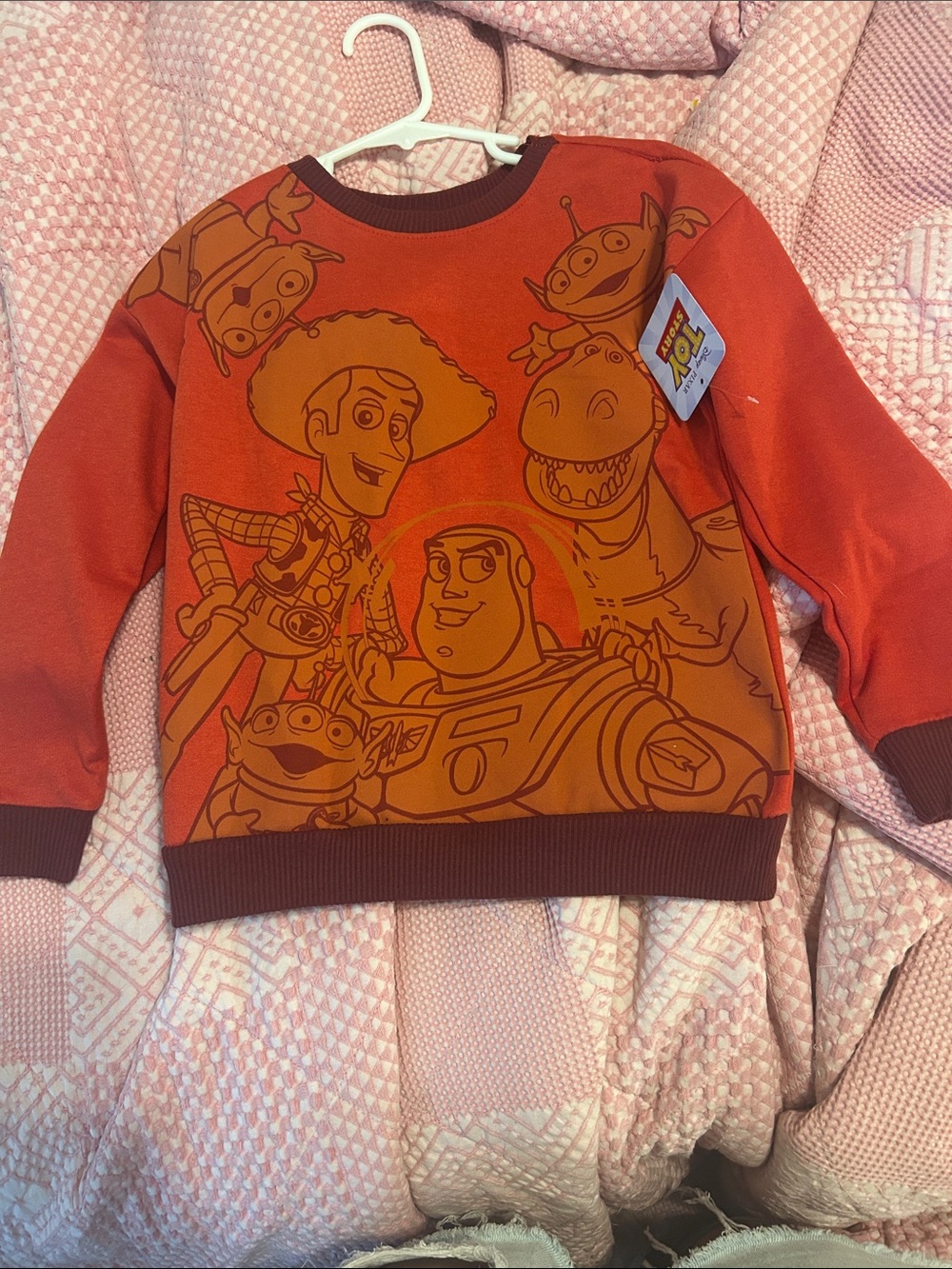 Disney Red & Brown Toy Story Pullover Sweatshirt